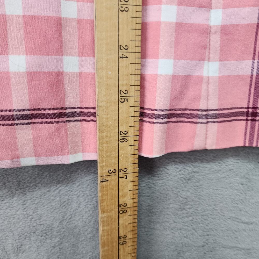 NWT Ashley Stewart Blazer Women 12 Pink Plaid Stretch Button Jacket Work Career - Picture 12 of 12